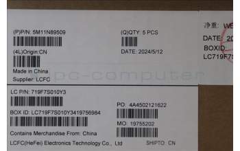 Lenovo 5M11N89509 C-Cover with keyboard, Bulgarian, Black, Backlight, WWAN, UK