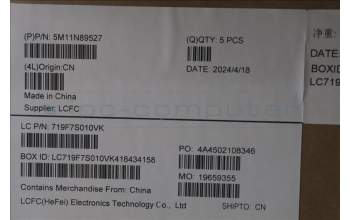 Lenovo 5M11N89527 C-Cover with keyboard, US English Euro, Black, Backlight, WWAN, US