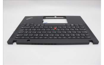 Lenovo 5M11N89530 C-Cover with keyboard, French, Black, Backlight, WWAN, US