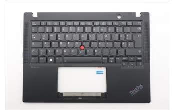 Lenovo 5M11N89537 C-Cover with keyboard, German, Black, Backlight, WWAN, UK