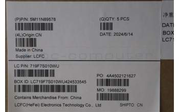 Lenovo 5M11N89578 C-Cover with keyboard, Slovenian, Black, Backlight, WWAN, UK