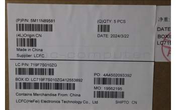 Lenovo 5M11N89581 C-Cover with keyboard, Spanish, Black, Backlight, WWAN, UK