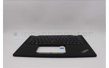 Lenovo 5M11N89835 C-Cover with keyboard, Belgian, Black, Backlight, UK