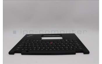 Lenovo 5M11N89835 C-Cover with keyboard, Belgian, Black, Backlight, UK