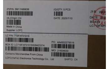 Lenovo 5M11N89836 C-Cover with keyboard, Belgian, Black, Backlight, UK