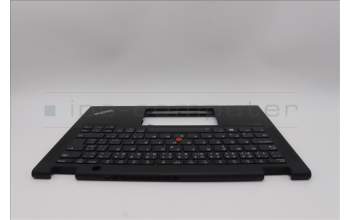 Lenovo 5M11N89848 C-Cover with keyboard, Czech Slovakian, Black, Backlight, UK