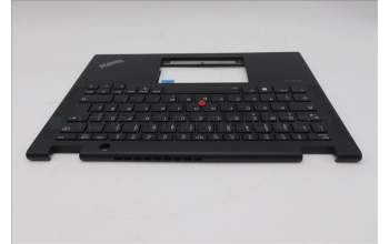 Lenovo 5M11N89868 C-Cover with keyboard, German, Black, Backlight, UK