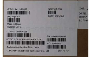 Lenovo 5M11N89868 MECH_ASM BL KB BK GER CHY