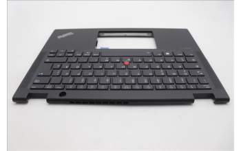 Lenovo 5M11N89869 C-Cover with keyboard, German, Black, Backlight, UK