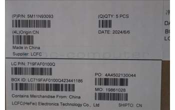 Lenovo 5M11N93093 C-Cover with keyboard, Nordic, Black, Backlight, UK