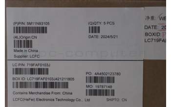 Lenovo 5M11N93105 C-Cover with keyboard, Spanish, Black, Backlight, UK