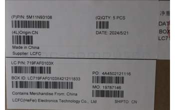 Lenovo 5M11N93108 C-Cover with keyboard, Swedish/Finnish, Black, Backlight, UK