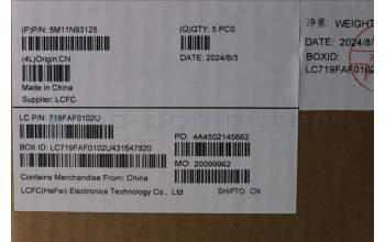 Lenovo 5M11N93125 MECH_ASM BL KB BK UKE CHY