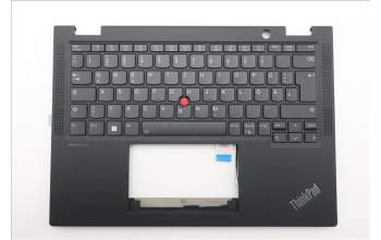 Lenovo 5M11N93172 C-Cover with keyboard, German, Black, Backlight, WWAN, UK