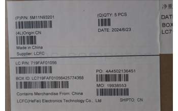 Lenovo 5M11N93201 C-Cover with keyboard,Norwegian,Black,Backlight,WWAN