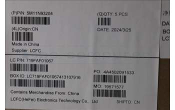 Lenovo 5M11N93204 C-Cover with keyboard, Nordic, Black, Backlight, WWAN, UK