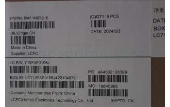 Lenovo 5M11N93210 C-Cover with keyboard, Russian, Black, Backlight, WWAN, US