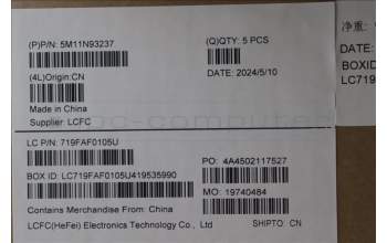 Lenovo 5M11N93237 C-Cover with keyboard, UK English, Black, Backlight, WWAN, UK