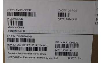 Lenovo 5M11N93242 MECH_ASM POWER_BTN W FPR Black