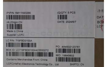 Lenovo 5M11N93266 C-Cover with keyboard, Spanish, Black, UK