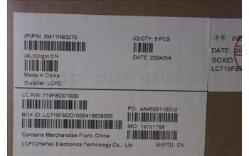 Lenovo 5M11N93270 MECH_ASM FRU KB FRA(SRX)UK Bk