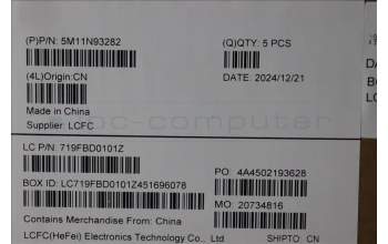 Lenovo 5M11N93282 C-Cover with keyboard, Hungarian, Black, UK