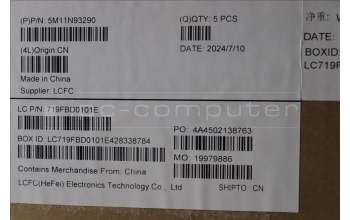 Lenovo 5M11N93290 C-Cover with keyboard, Italian, Black, UK