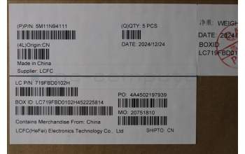 Lenovo 5M11N94111 C-Cover with keyboard, Icelandic, Black, UK