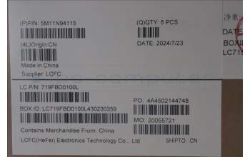 Lenovo 5M11N94115 C-Cover with keyboard, Bulgarian, Black, UK