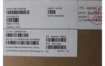 Lenovo 5M11N94163 C-Cover with keyboard, Arabic, Black, Backlight, US