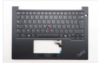 Lenovo 5M11N94177 C-Cover with keyboard, French, Black, Backlight, US