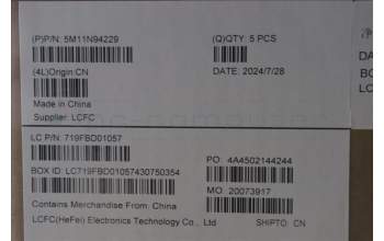 Lenovo 5M11N94229 C-Cover with keyboard, Switzerland, Black, Backlight, UK