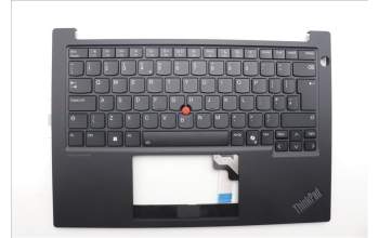 Lenovo 5M11N94237 C-Cover with keyboard, UK English, Black, Backlight, UK
