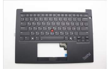 Lenovo 5M11N94287 C-Cover with keyboard, Ukraine, Black, Backlight, US