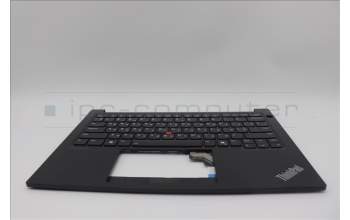 Lenovo 5M11N94287 C-Cover with keyboard, Ukraine, Black, Backlight, US