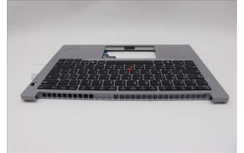 Lenovo 5M11N96179 C-Cover with keyboard, German, Arctic Grey, Backlight, UK