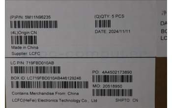 Lenovo 5M11N96235 C-Abdeckung mit Tastatur, Englisch (GB), Arktisgrau, Hintergrundbeleuchtung