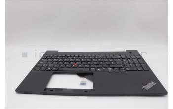 Lenovo 5M11N96535 C-Cover with keyboard, Spanish, Black, UK