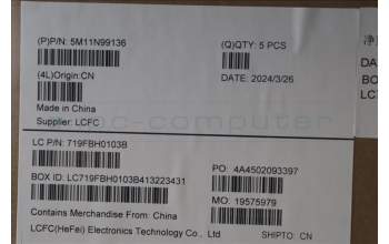 Lenovo 5M11N99136 MECH_ASM FRU KBD CCV GER BL(LTN) UK BK