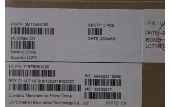 Lenovo 5M11N99153 MECH_ASM FRU KBD CCV HBW BL(LTN) US BK