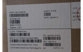 Lenovo 5M11N99165 C-Cover with keyboard, Norwegian, Black, Backlight, UK