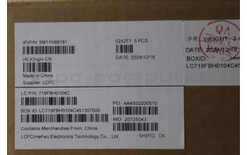 Lenovo 5M11N99181 C-Cover with keyboard, Czech Slovakian, Black, Backlight, UK