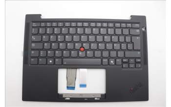Lenovo 5M11N99314 C-Cover with keyboard, Belgian, Black, Backlight, UK