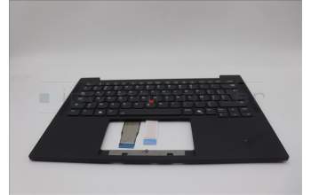 Lenovo 5M11N99314 C-Cover with keyboard, Belgian, Black, Backlight, UK