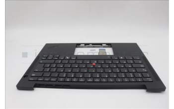 Lenovo 5M11N99314 C-Cover with keyboard, Belgian, Black, Backlight, UK