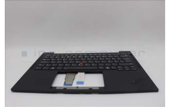 Lenovo 5M11N99353 C-Cover with keyboard, Danish, Black, Backlight, UK
