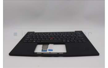 Lenovo 5M11N99392 C-Cover with keyboard, Canadian French English, Black, Backlight, UK