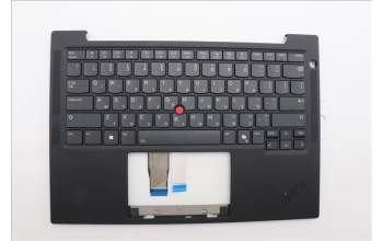 Lenovo 5M11N99415 C-Cover with keyboard, Hebrew, Black, Backlight, US