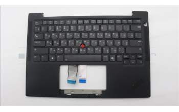 Lenovo 5M11N99497 C-Cover with keyboard, Russian, Black, Backlight, US