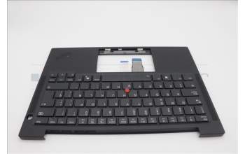Lenovo 5M11N99502 C-Cover with keyboard, Spanish, Black, Backlight, UK